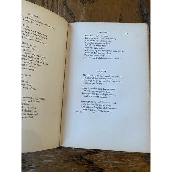 Emersons Complete Poems Vintage Hardcover Book 1904 - Picture 10 of 11